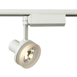 Lightolier White With Glass Ring MR 16 Track Head   #62793