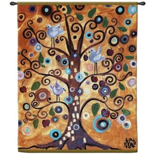 Tree of Life 53" High Wall Hanging Tapestry   #J9004