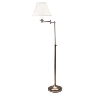 House of Troy Swing Arm Antique Silver Floor Lamp   #77274