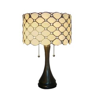 Geo Hex Mission Tiffany Style Table Lamp   #62427