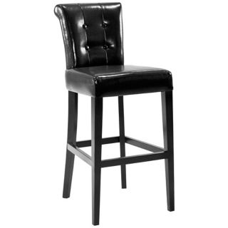 Sangria Tufted Black Bicast Leather 26" Counter Stool   #T4146