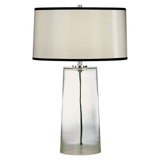 Robert Abbey Clear Glass Base with Black Trim Shade Lamp   #H6942
