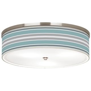 Multi Color Stripes Giclee Nickel 20 1/4" Wide Ceiling Light   #J9213 X4187