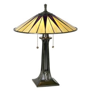 Quoizel Gotham Antique Bronze Tiffany Style Table Lamp   #05314