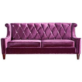 Barrister Crystal Purple Velvet Sofa   #X5923