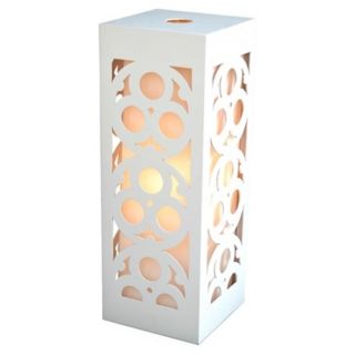 Candea White Wooden Frame 24" High Table Lamp   #T8233
