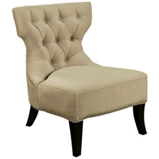 Burbank Microfiber Suede Cream Chair   #X9994
