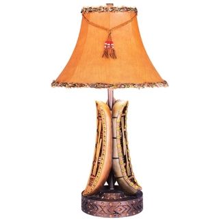 North Woods Old River Canoe Table Lamp   #35714