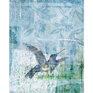 Blue Hummingbirds I Giclee 30" High Canvas Wall Art   #N1774