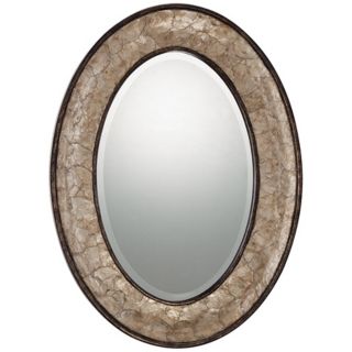 Quoizel Sloan Oval 30" High Antique Wall Mirror   #X5898