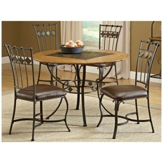 Hillsdale Lakeview Round Slate 5 Piece Dining Set   #T5527
