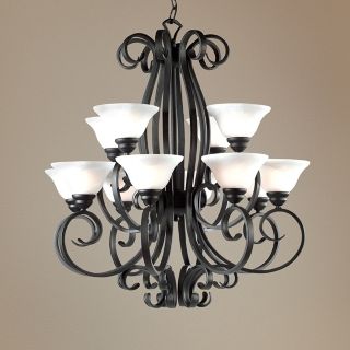 Manchester Collection Iron 32" Wide Chandelier   #64192