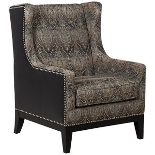Biltmore Bonded Leather and Tapestry Accent Chair   #Y3892