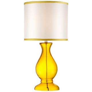 Contemporary Yellow Glass Table Lamp   #W9281