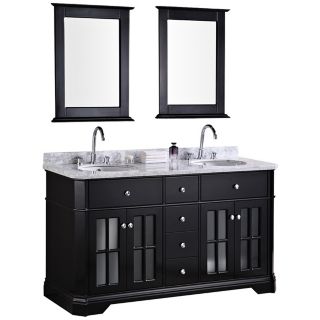 Imperial 60" Black Double Sink Vanity Set   #X3181