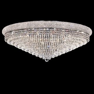 Primo Royal Cut Crystal 42" Wide Chrome Ceiling Light   #Y3820