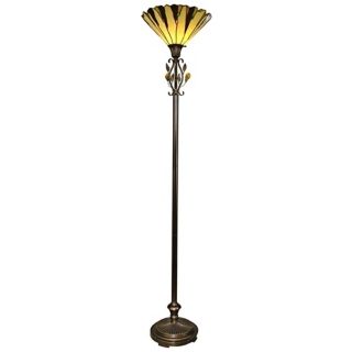 Dale Tiffany Crystal Leaf Torchiere Floor Lamp   #T0493