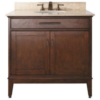 Madison Tobacco 37" Wide Marble Top Sink Vanity   #R6959