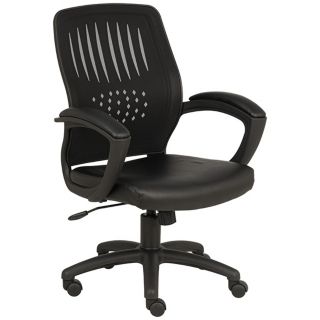 WorkSmart Screen Back Designer Shell Black Office Chair   #V3661