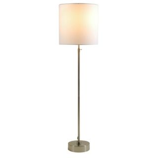 Lights Up  CanCan 2 Adjustable White Linen Shade Floor Lamp   #99251