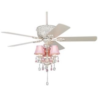 Pretty in Pink Pull Chain Ceiling Fan Light Kit   #53567