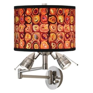 Giclee Vibrating Colors Brushed Nickel Pull Chain Floor Lamp   #99185 82860