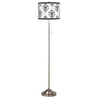 Giclee French Crest Brushed Nickel Pull Chain Floor Lamp   #99185 83121