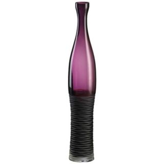 Small Amethyst Glass Bottle Vase   #U8183