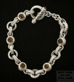 Judith Ripka Sterling Collection Sterling Silver Citrine Chain Toggle