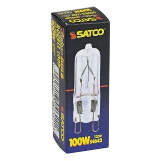 Satco 100 Watts G9 120 Volts Halogen Clear Light Bulb   #38133