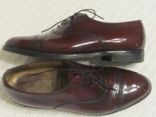 Johnston Murphy Optima Dress Shoe Cap Toe Oxfords Burgundy Leather Sz