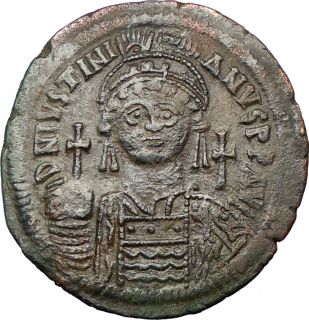 Justinian I Huge 527AD Follis Ancient Byzantine Coin