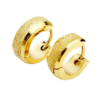 USD $ 2.89   Mens Titanium Steel Golden Arenaceous Earring,