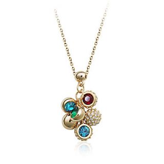 EUR € 15.91   Grape Shape Brightly Colored Crystal Pendant Necklace
