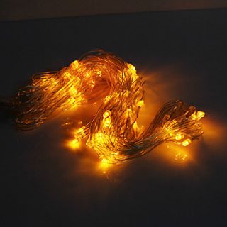 Festival Decoration 120 LED 8 Mode Yellow Light Net Lamps for Party