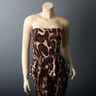 jumpsuits size m color brown leopard material 92 % polyester 8 %