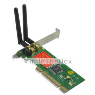 USD $ 26.29   802.11N High Speed Wireless PCI Card with Dual Antenna