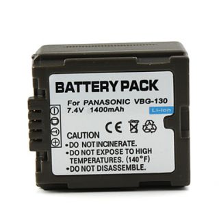 130 7.4V compatibile vbg batteria 1400mAh per Panasonic SDR H60 e
