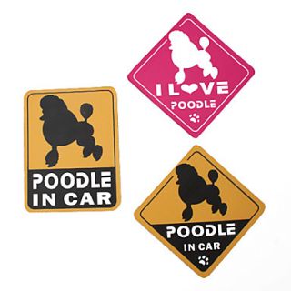 USD $ 9.99   I Love My Poodle Dog Car Stickers (3 Pack),