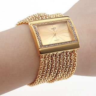 EUR € 17.47   kvinnor diamant armband stil armbandsur (guld), Gratis
