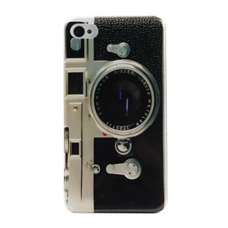 Retro Camera Pattern Mirror Hard Case for iPhone 4 and 4S (Multi Color