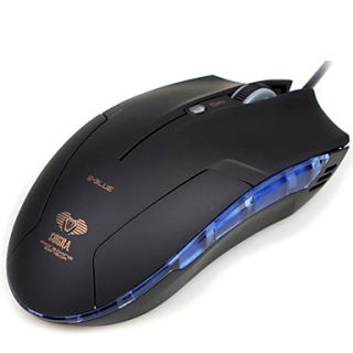 EUR € 14.43   Mouse luminoso COBRA, con filo 1600DPI, Gadget a