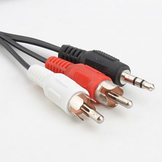 USD $ 3.99   3.5mm Male to 2 RCA Male AV Adapter Cable (150 cm),