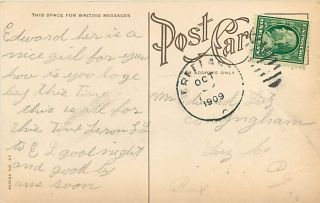 Archie Gunn in Pleasures Dream Woman Wearing White Bonnet mailed 1909