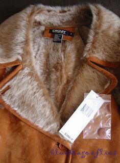Runway Donna Karan DKNY $3K French Shearling Fur Coat