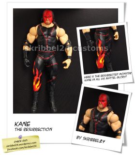 WWE Custom Kane Resurrected Mattel Elite Legends Undertaker Jakks