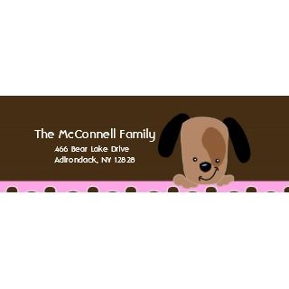 Puppy Birthday Party Supplies on Pink Mod Puppy  Photo  Birthday 5x7 Personalized Announcement