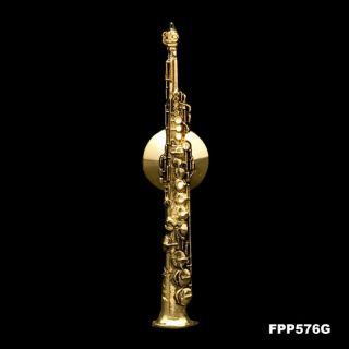VI Soprano Saxophone Scaled Replica Jewelry Pin 24 karat Gold Plated