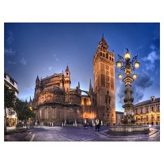 Giralda and Cathedral of Sevilla / spain Poster