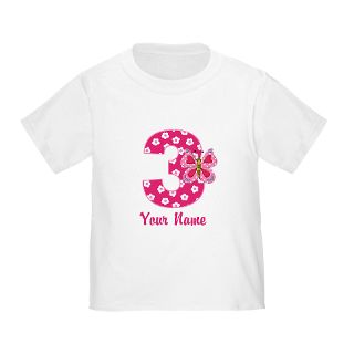 Year Old Gifts  3 Year Old T shirts  3rd Birthday Butterfly T